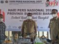 Sekprov Sulbar dan Kadis Kominfopers Hadiri Peringatan Hari Pers Nasional 2021 secara Virtual